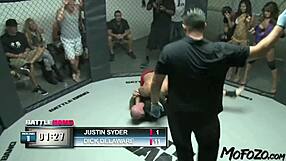 I gave the brunette model a facial after the fight