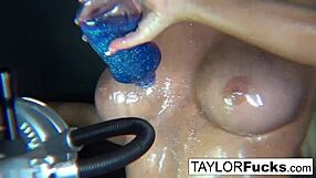 sexy lesbians ignite passion with glitter oil