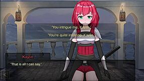 in slave lord realms of bondage gameplay, futanari kaylin gives fu�massage to bound lesbian slave submitting fully