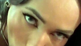 Skinny teen latina brunette rims balls deepthroats big cock cum in mouth