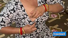 Indian Stepmom's Massive Boobs Bounce On Stepson