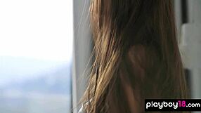 Can Gloria Sol's Petite Body Handle Her Big Natural Tits While Showing Trimmed Pussy?