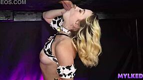 i jizz on hot amateur blonde during milking table handjob