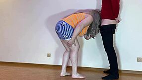 Mature woman with large breasts performed oral and consented to anal