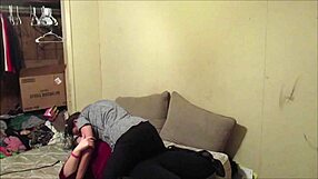 Two hot secretary sucks and fucks each other pussy creampie