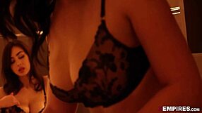 milf seduces teen into sensual lesbian kissing scissoring passion