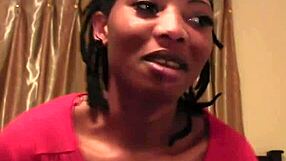 Shy nigerian girl deepthroats cock and takes rough assfucking in interview