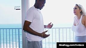 Oh Yeah, Wild Nympho Nina Kayy Gets Her Potty Mouth Banged Hard By BBC!