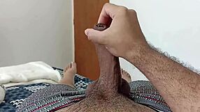 Housewife touches herself then sucks big cock