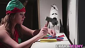 yo petite brunette lizzie bell takes monster cock deepthroat then sticky facial cumshot