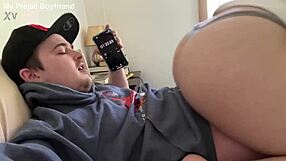 amateur couple's assjob timer challenge fails early so premature cummer fucks big ass anyway