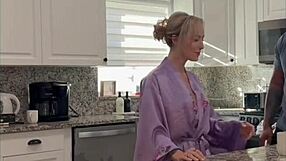 blonde hotwife cucks husband takes creampie bbc