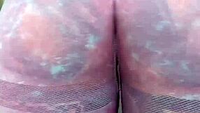 milf melody radford sheer gym leggings close-up