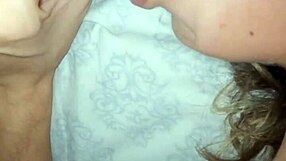 Eating the young wife's pussy while she orgasms