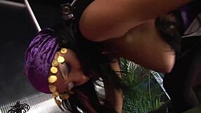 Arabic slut gets fucked by big black cock roughly