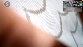 Horny Hairy Pussy Slut Shows Off Wet Cunt on Videocall for Buddy's Masturbation Session