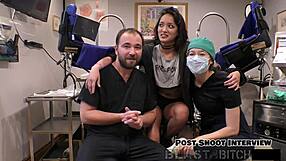 Petite Channy Crossfire Behind Scenes Sucks Cock Face Fucked Missionary Moaning Pussy Cum Blast Natural Tits