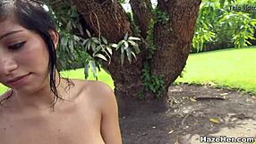 Sucking tits and licking pussy in college group