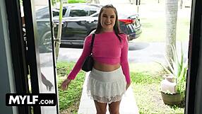 Halloween milf mother-in-law dresses as slutty kitten for stepson anal creampie threesome deepthroat