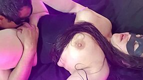 Watch chubby Mexican milf wife get pussy licked while cuckold hubby watches sheer