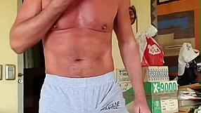 pervy papifachero rubs his boner bulge in muscle shorts for bateworld fetish explosion