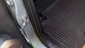 big titty chubby hooker bends over car for public doggystyle then gulps dirty cum mouthful pov