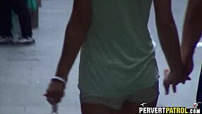 Couple's intense window fuck spied