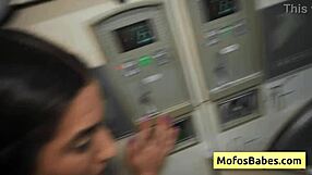 Slim Big Ass Brunette Nikki Mars Takes Hardcore Pounding From Jason Legend's Monster Cock In Public Laundromat