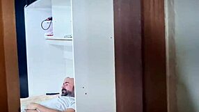 stepmom sneaks into dorm at night teaching stepson skirt-lifting submissive ass worship