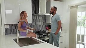 stepdaughter sneaks peek at big tits ass blowjob action