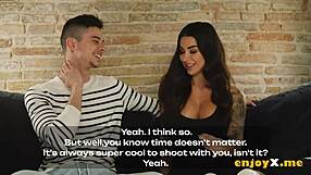 brunette giant tits crony reunites with old mate for crazy cowgirl pussy licking ride