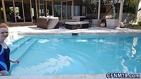 cfnm redhead teen gets monster cock cum dump outdoors