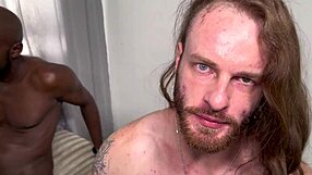 Easter bunny nympho takes double chocolate black white cocks in pussy and ass gaping