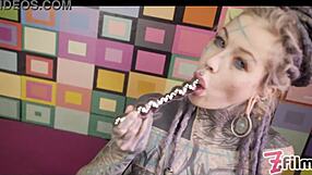 Anal queen anuskatzz crams metal toy in corset ass endures brutal big dick pounding and explosive squirt