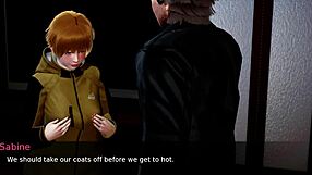 asian girl with small tits plays erotic game on night train in neutral ending tease