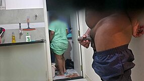 hidden cam catches dick flashing to maid sushmitha blowjob style