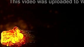 tease your eyes with violet's gaped anal orgasm from rough dp! 