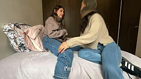 colombian neighbor teaches veiled stockings lick pussy scissor orgasm tribbing