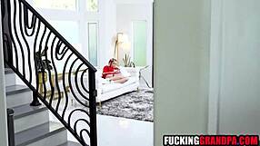 TEEN VIRGIN RIDES PERVY STEP-GRANDAD'S COCK LOSING INNOCENCE!