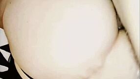 Beautiful amateur spreads cheeks for cute big cock missionary anal pounding.