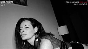 Sally Valentine and Cristina Starr devour Cris Angelo in steamy French anal threesome debut.