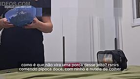 grávida casada chupa e fode com dotado na casa de swing humiliating her cuckold.