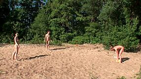 Purefilmstv's four pretty blondes camp out and dive into wet lesbian kissing with toys and orgasms.