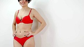 sexy milf teases in clothes trying on outfits all mature and hot