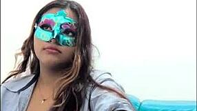 Brunette Student Gropes Big Tits Before Exams