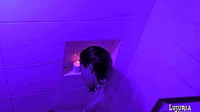 Colombian Latinas Valen and Danyla Shower Lesbian Pool Bath Orgy