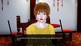 asian girl with small tits plays erotic game on night train in neutral ending tease