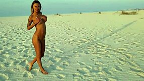 hey wanna see naked monika fox pose on beach flash shaved pussy ass