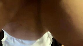 Caught curvy brunette sucking and riding huge cock nonstop in homemade vid