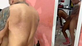 putaria com casal dna petite brunette slut rides huge interracial dildo toy!!